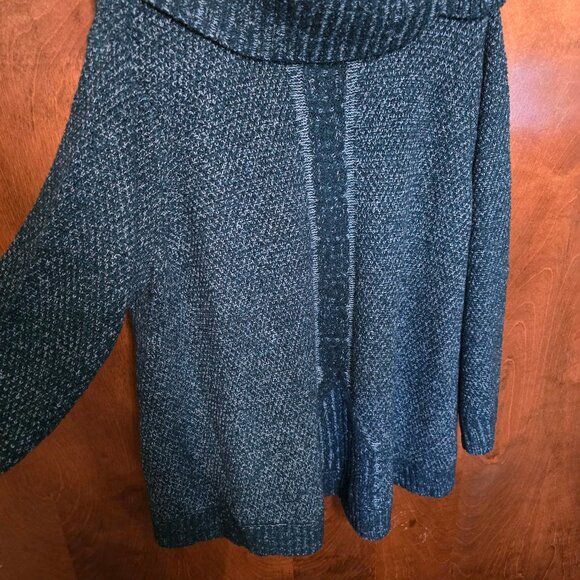 Roaman's Woman's Cowl Neck Tunic Length Long Sleeve Green Sweater 1X (22-24) - Picture 5 of 6